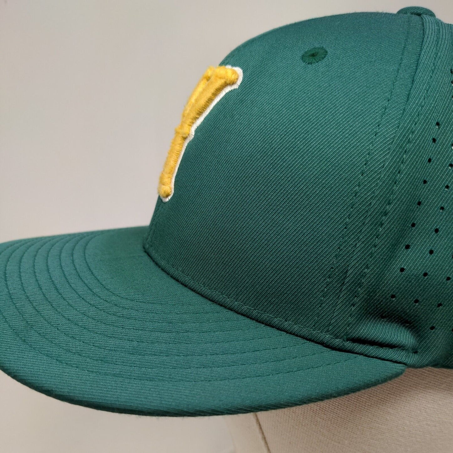 Yulee Varsity Baseball Fitted Hat Green Size S/M Flexfit Yupoong Cap America