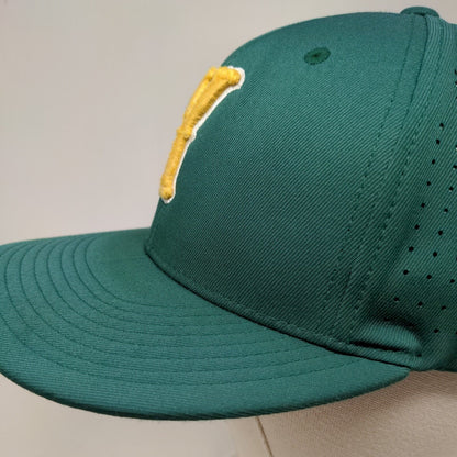 Yulee Varsity Baseball Fitted Hat Green Size S/M Flexfit Yupoong Cap America