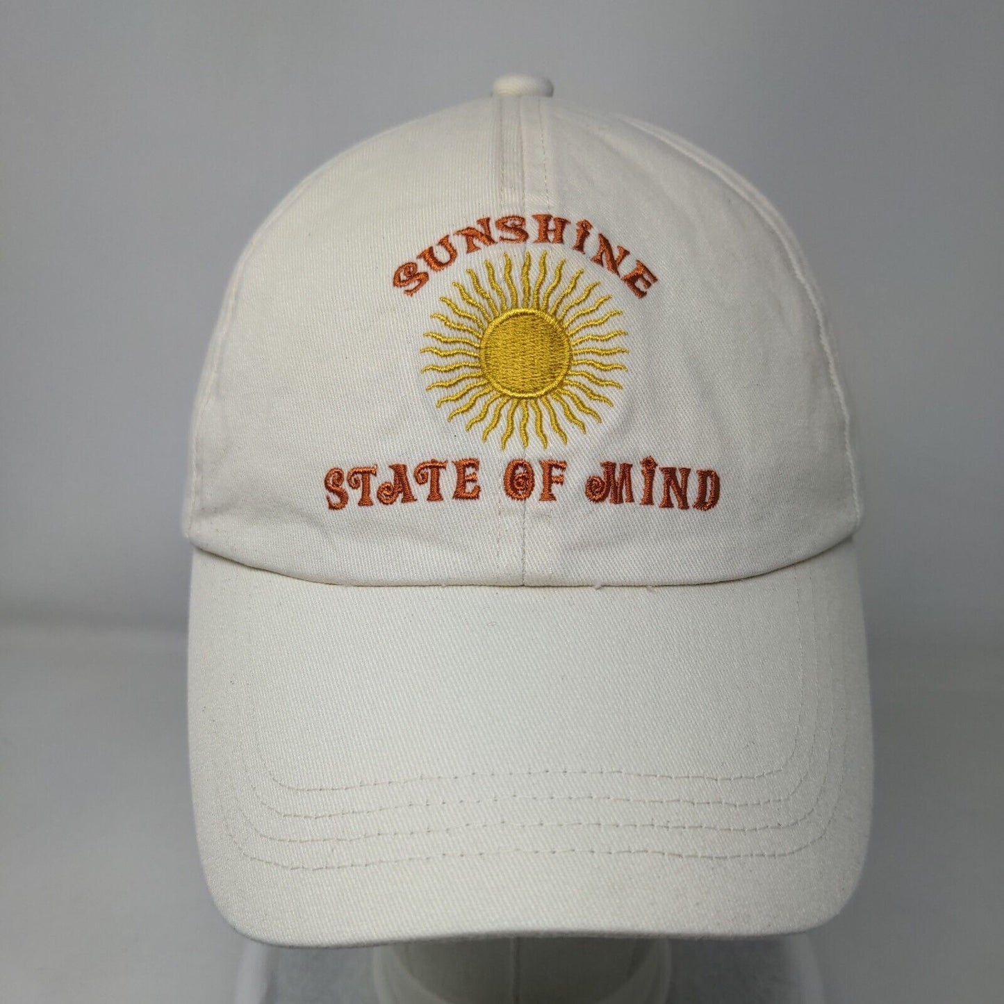 Sunshine State of Mind Slideback Hat Tan One Size Adjustable Embroidered SO