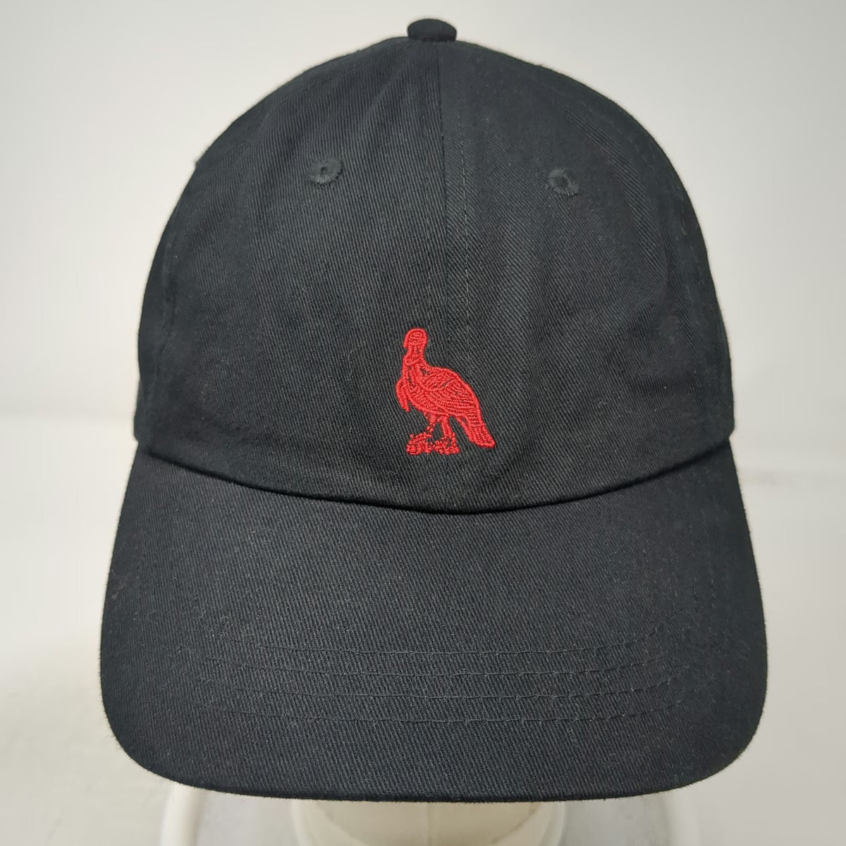 Wild Turkey Baseball Cap Black OSFM Red Turkey Logo Embroidered Slideback hat