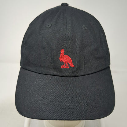 Wild Turkey Baseball Cap Black OSFM Red Turkey Logo Embroidered Slideback hat