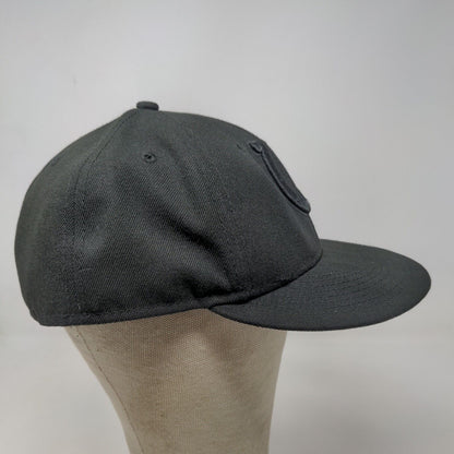 New Era Men's Fitted Hat 59Ffity Black Size 7 5/8 Indianapolis Colts Logo NFL