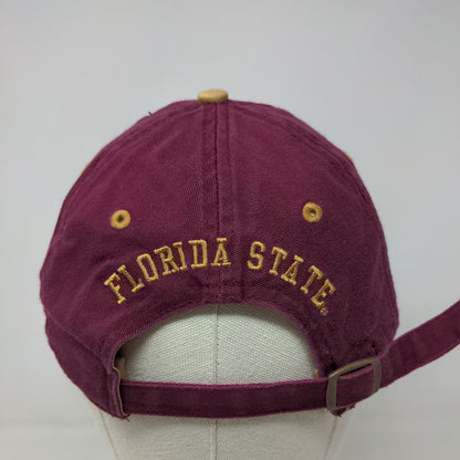 Florida State Men's Slideback Hat Red Burgundy OSFA Embroidered Official NCAA