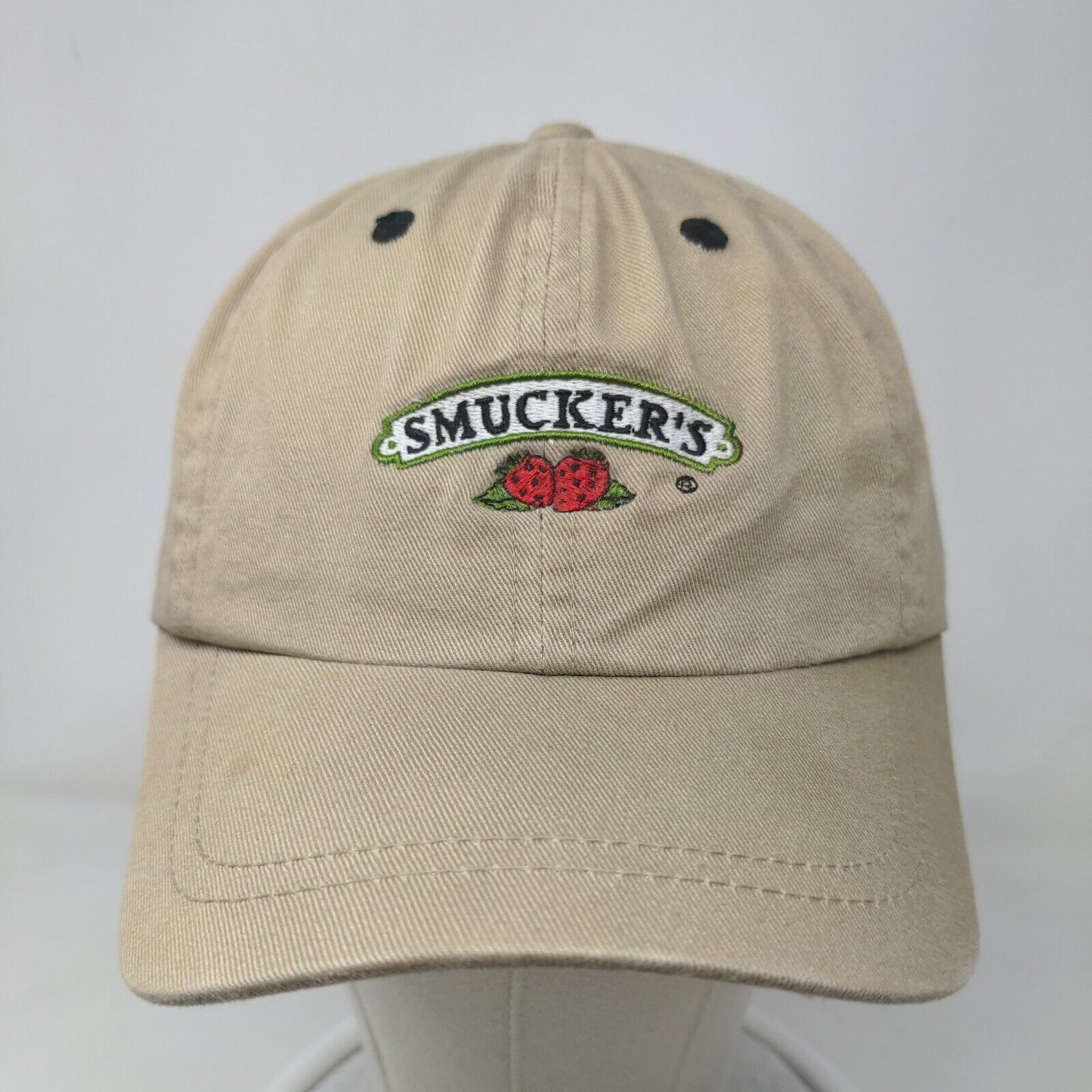 Smucker's Strapback Hat Brown One Size Embroidered Adjustable Imperial