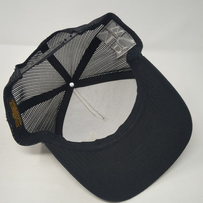 Built For Idaho Snapback Mesh Back Trucker Hat Black One Size Embroidered