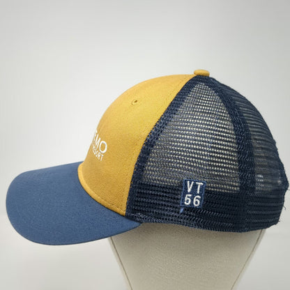 Ouray Trucker Hat Yellow Blue OSFM Okemo Mountain Resort Mesh VT 56 Side Patch