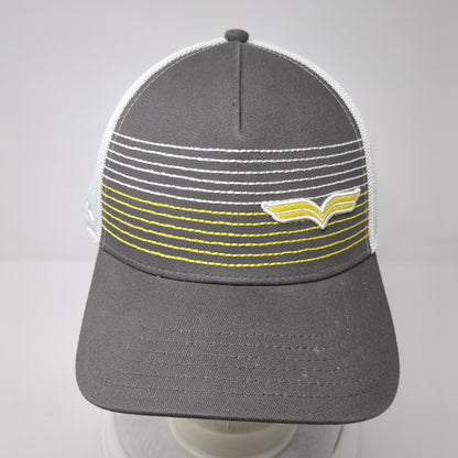 SpurWing The Club Fitted Mesh Back Trucker Hat Gray S/M A-Flex Pukka