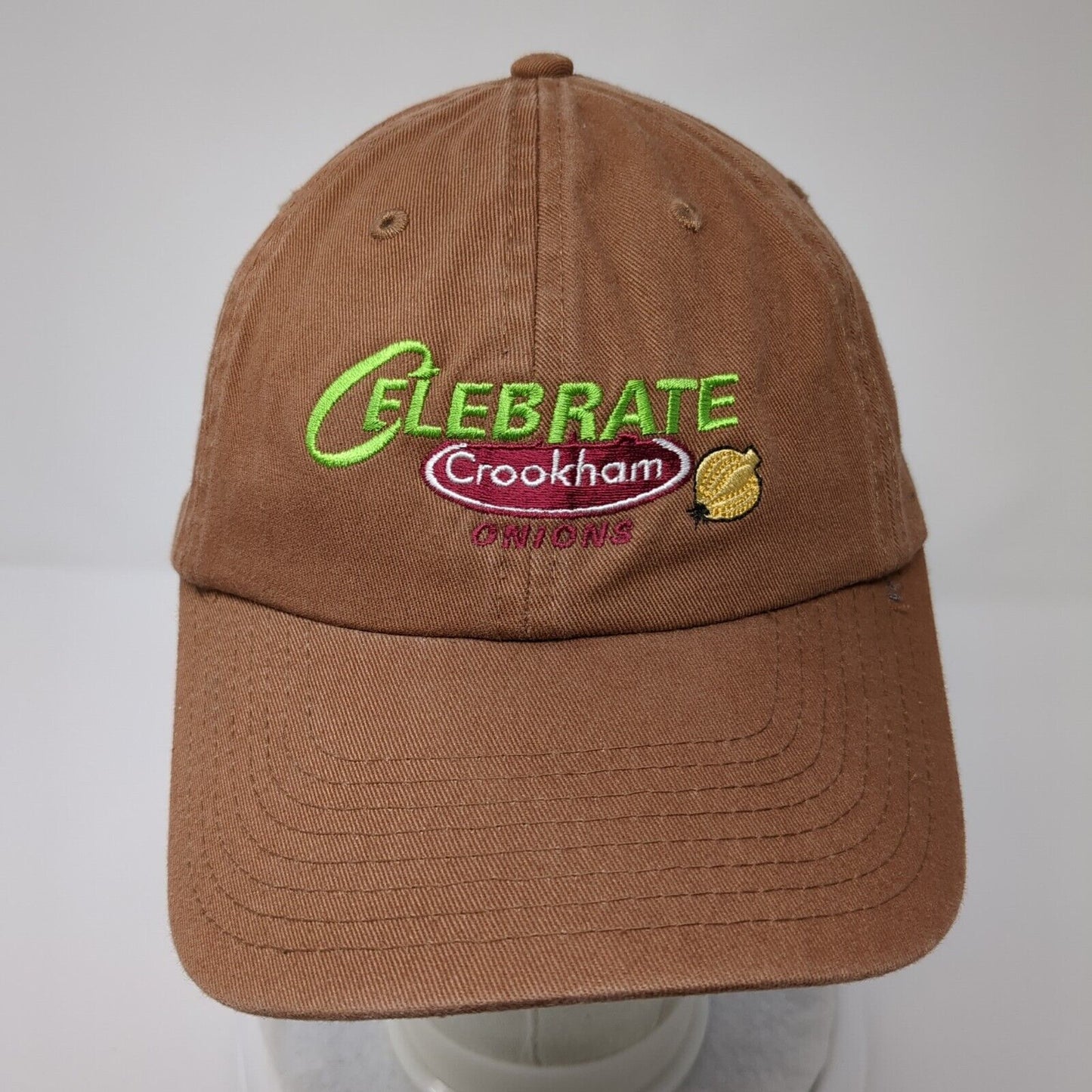 Celebrate Crookham Onions Slideback Hat Brown OSFA Adjustable 6 Panel