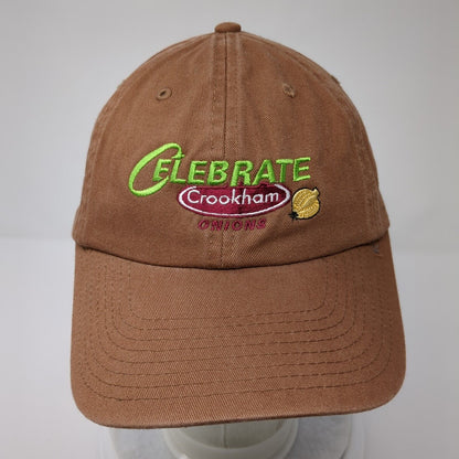 Celebrate Crookham Onions Slideback Hat Brown OSFA Adjustable 6 Panel