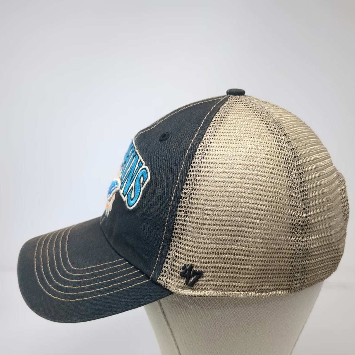 Miami Dolphins NFL 47 Trucker Hat Gray One Size Mesh Snapback Green Underbrim