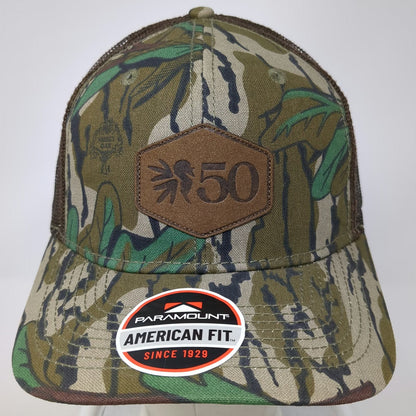 Paramount Trucker Hat Green One Size Mossy Oak Camo NWTF Turkey 50 Anniversary