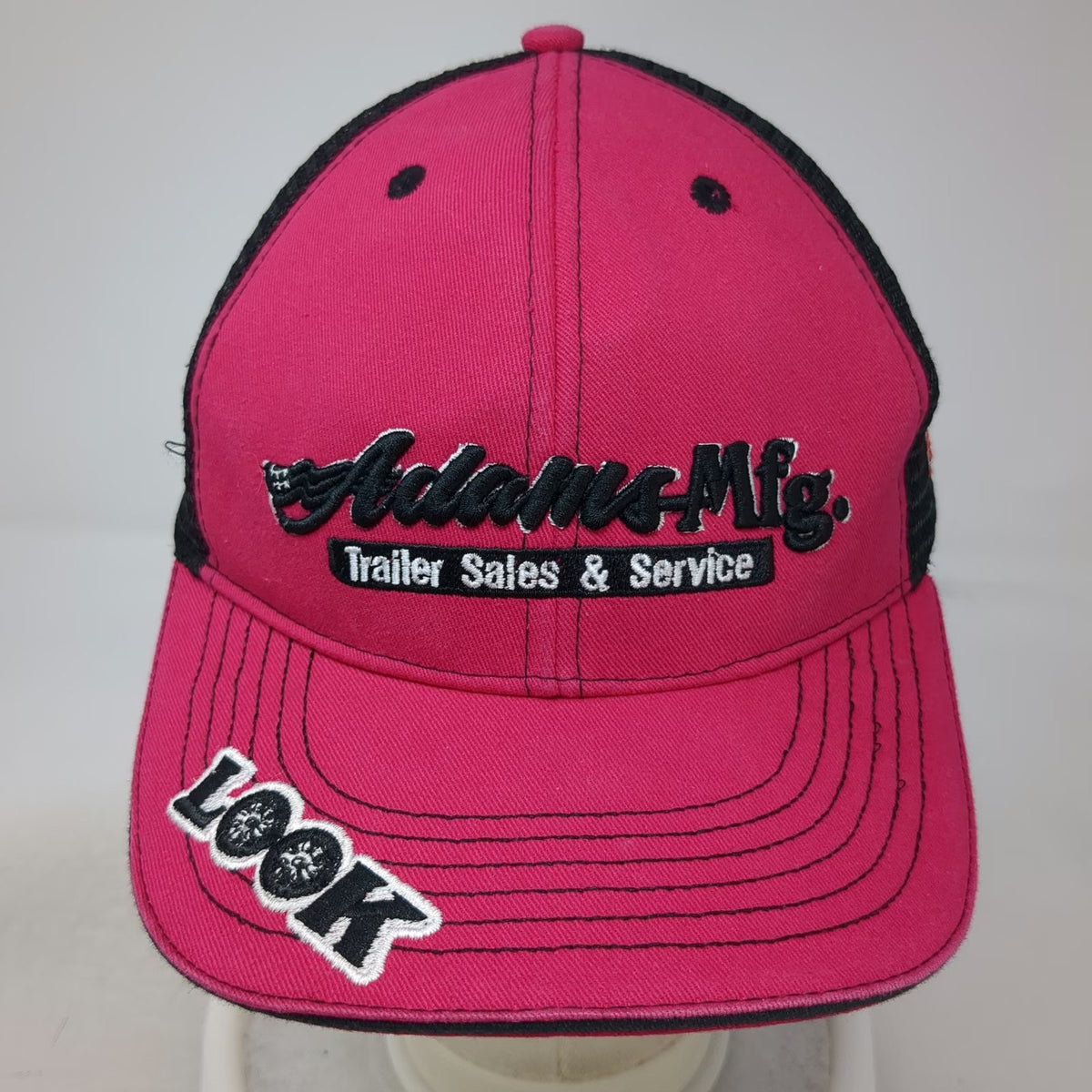 360 Apparel Adams Mfg Pink One Size Baseball Cap Hat Trailer Sales American Flag