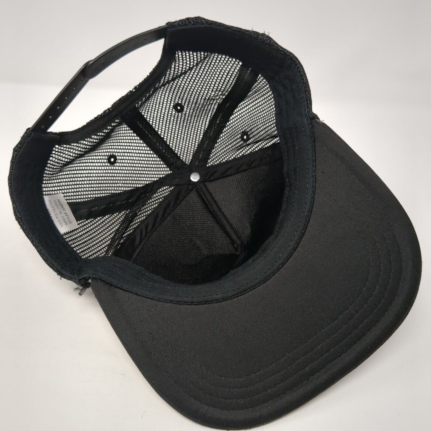 Encinitas Surf Rooster Snapback Trucker Hat Black OS Adjustable Mesh Back