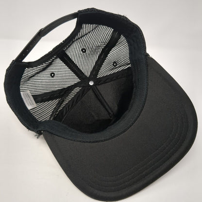 Encinitas Surf Rooster Snapback Trucker Hat Black OS Adjustable Mesh Back