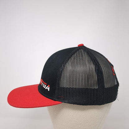 TGA Premier Golf Snapback Trucker Hat Black One Size Mesh Back Outdoor