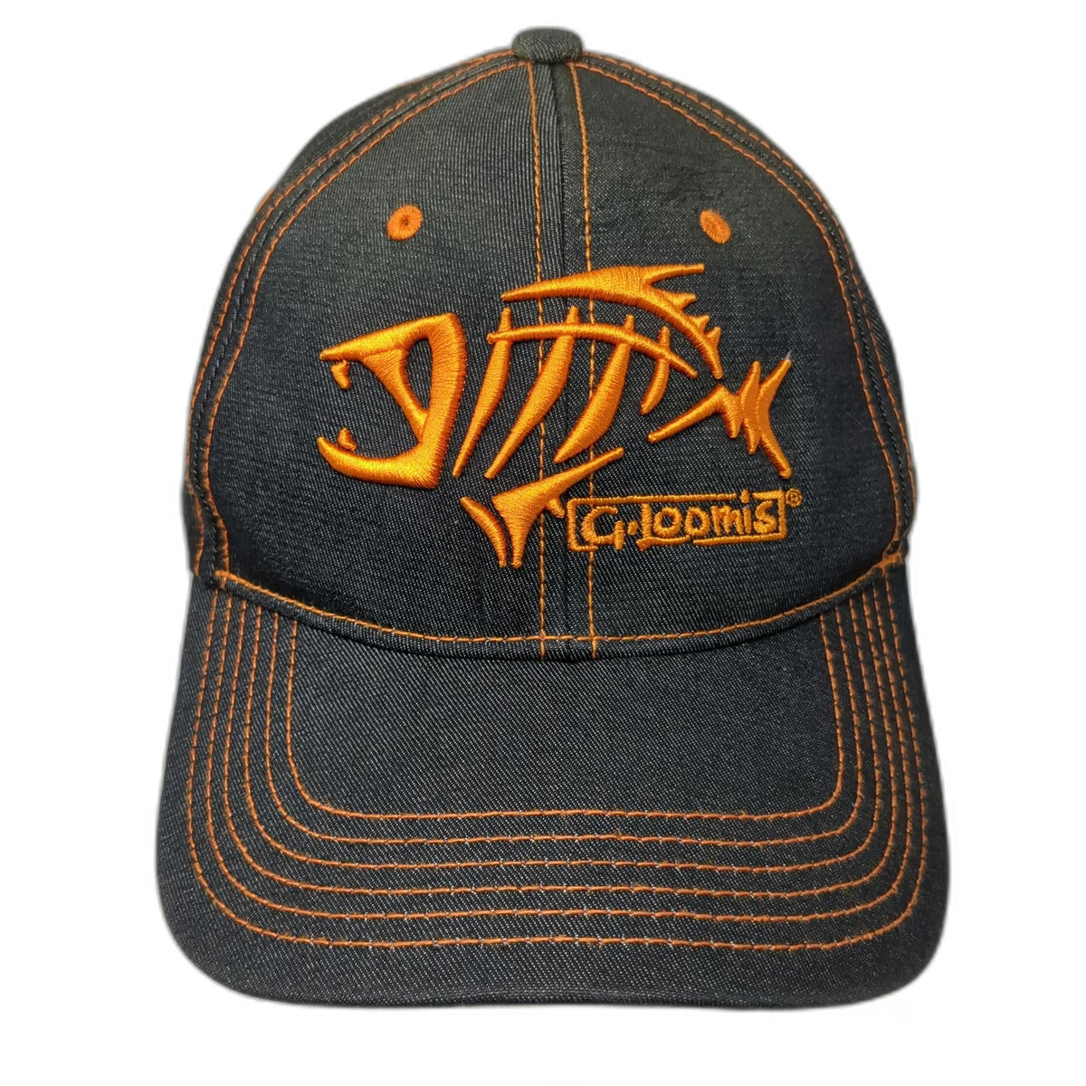 G.Loomis Baseball Cap Black OS Fish Skeleton Fishing Contrast Stitching Hat