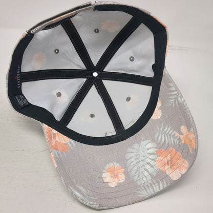 Sportsman Baseball Cap Gray One Size Floral Tropical Hibiscus Dana Point Hat