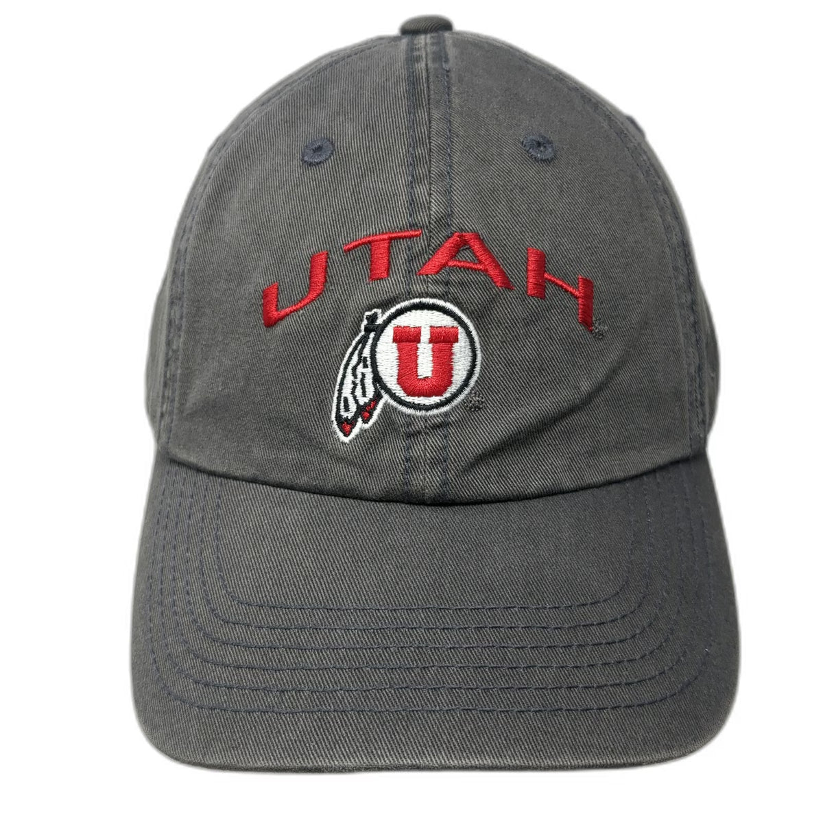 Utah Utes NCAA Top of the World Gray Red White One Size Hat Slideback Cotton