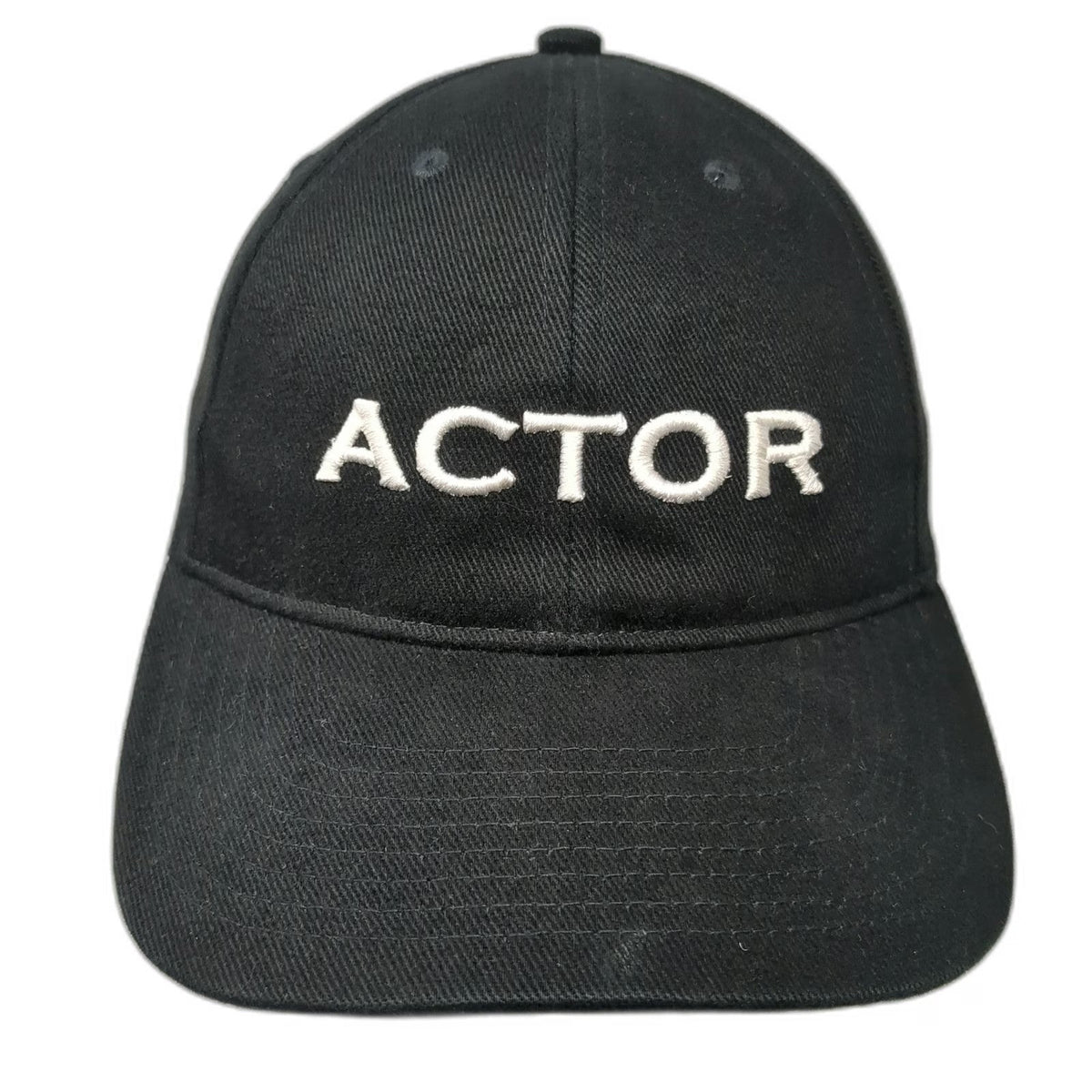 Warner Bros Studios Actor Logo Baseball Cap Black One Size Hat Slideback Buckle