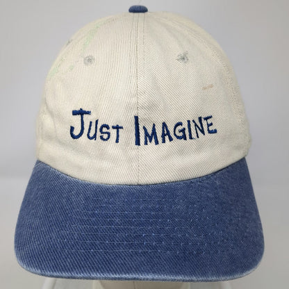 Mega NEC Just Imagine Hat Baseball Cap Beige Blue One Size Slideback Promo Logo
