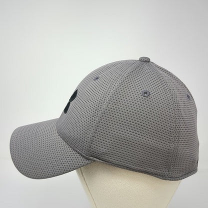 Under Armour Baseball Cap Gray L Fitted Performance Logo Curved Brim Stretch Hat
