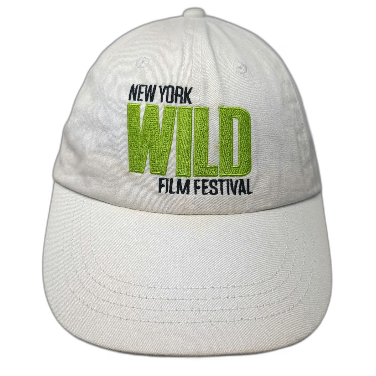 Anvil Baseball Cap White One Size New York Wild Film Festival Slideback Cotton
