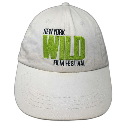 Anvil Baseball Cap White One Size New York Wild Film Festival Slideback Cotton