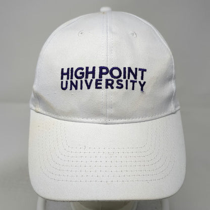 High Point University Baseball Cap White One Size Purple Mascot Strapback Hat