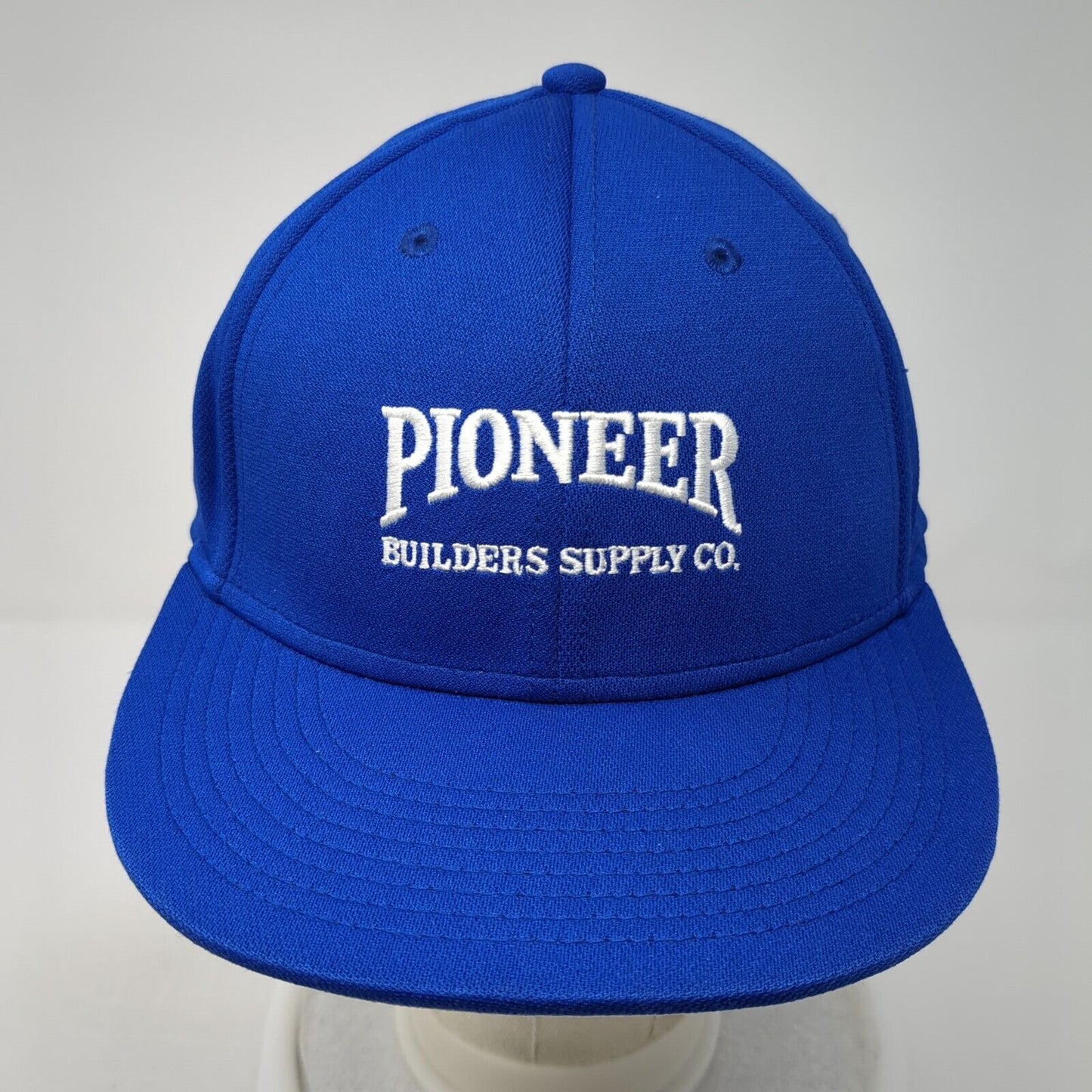 Pioneer Builders Supply Co. Fitted Hat Blue L/XL Embroidered 6 Panel Polyester