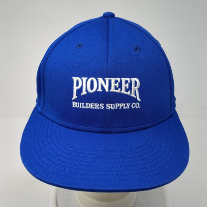 Pioneer Builders Supply Co. Fitted Hat Blue L/XL Embroidered 6 Panel Polyester