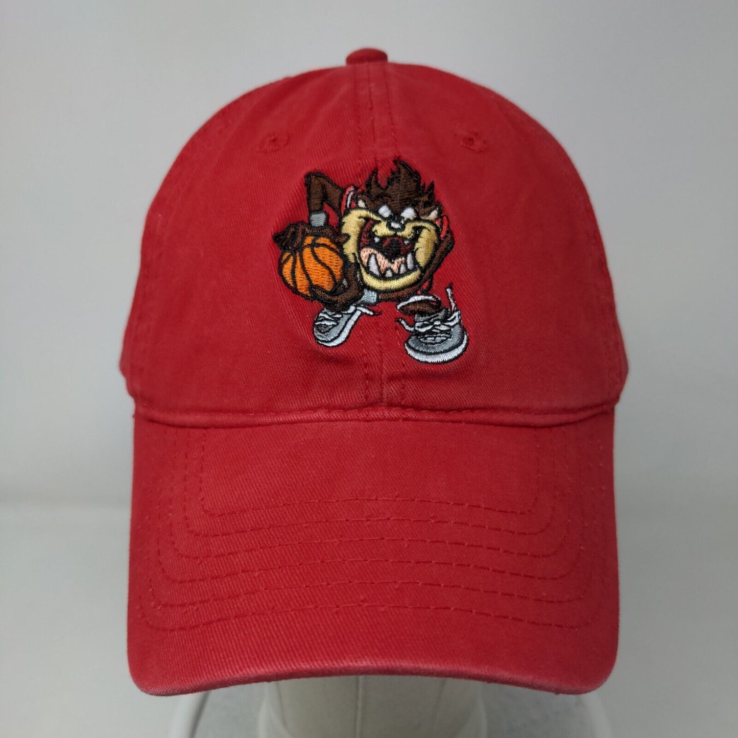 Tazmanian Devil Slideback Hat Red One Size Adjustable Embroidered Looney Tunes