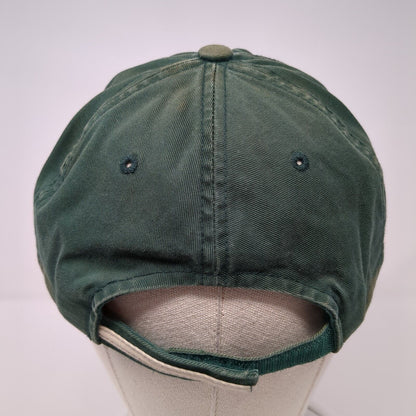 Bob Durham Excavating Strapback Hat Green One Size Solid Adjustable