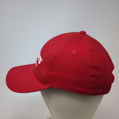 Five Guys Baseball Cap Red One Size Strapback Cotton Embroidered Logo Hat