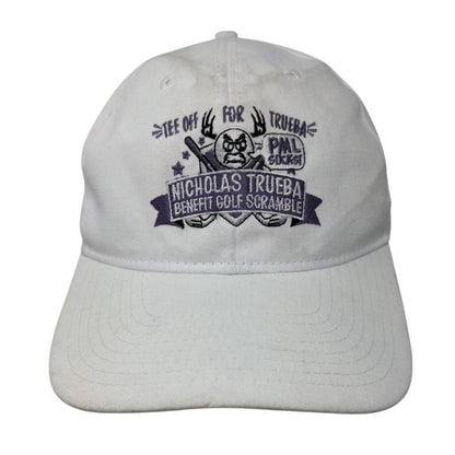 Nicholas Trueba Benefit Golf Scramble Strapback Hat White OSFM Hit Wear