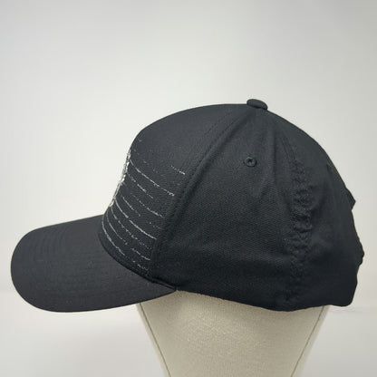 TravisMathew 5 Panel Black One Size Pebble Beach Golf Links Snapback Hat Stripes