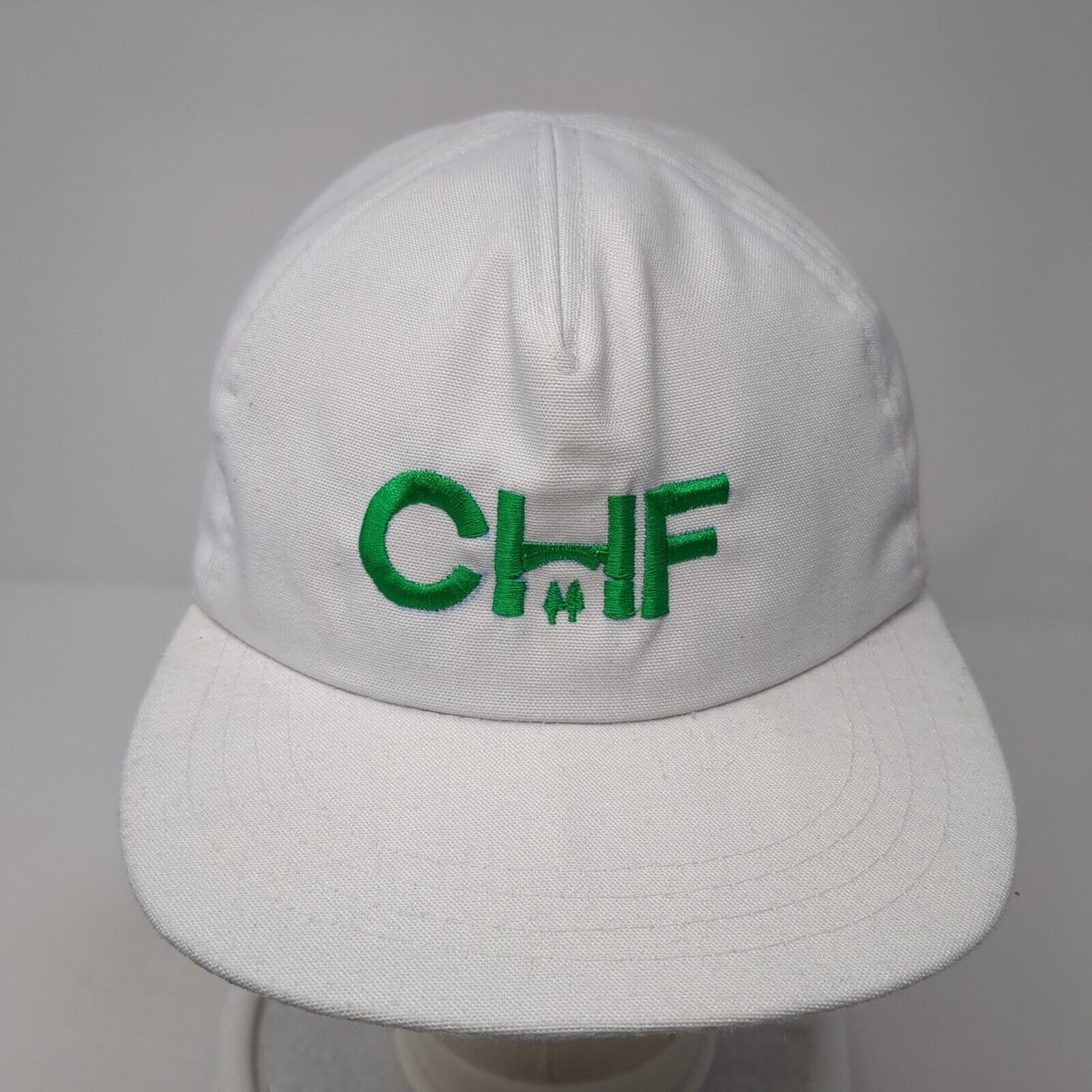 CHF Snapback Hat White One Size Adjustable Solid Embroidered Outdoor