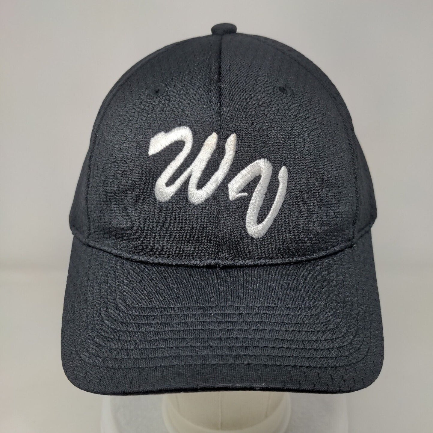 WV Strapback Hat Black OSFA Adjustable Embroidered Vented Holes Port Authority