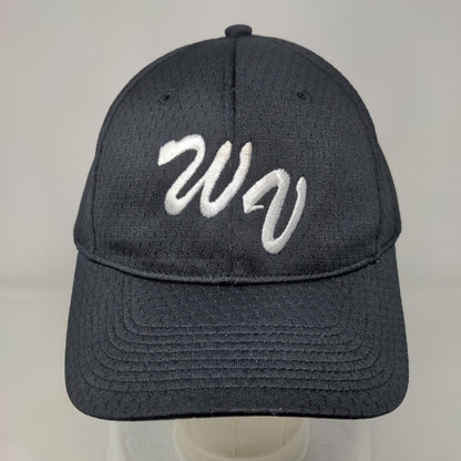 WV Strapback Hat Black OSFA Adjustable Embroidered Vented Holes Port Authority
