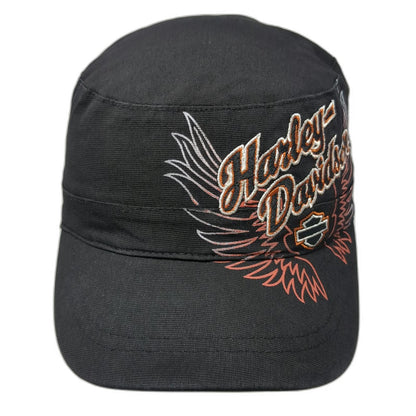 Harley-Davidson Army Cap Black One Size Slideback Wings Bar Shield Logo Hat