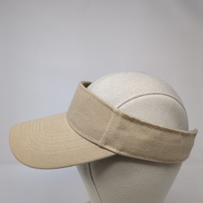 Unbranded Strapback Sun Visor Hat Tan One Size Adjustable Lightweight Blank