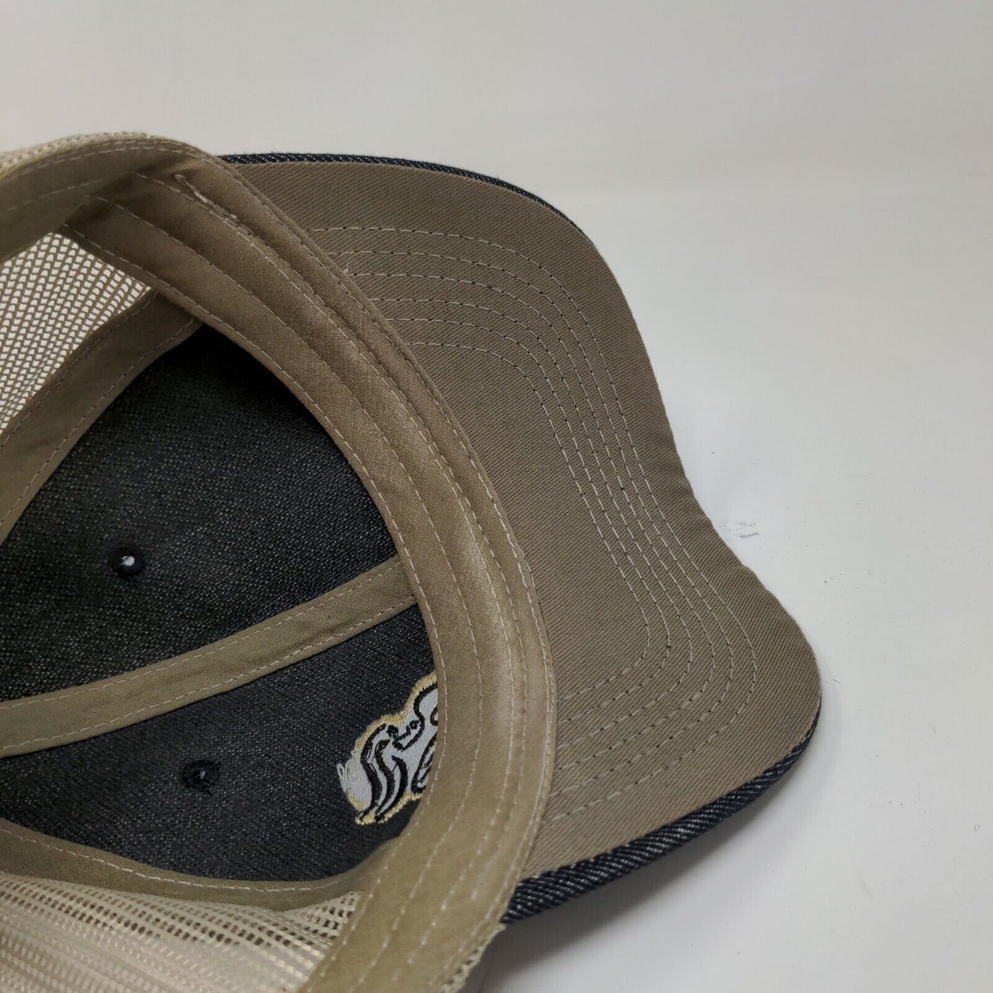 Panera Bread Men's Strapback Mesh Back Hat Blue Tan Adjustable Employee