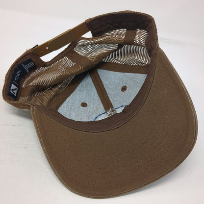 Flylow Trucker Hat Brown One Size Just Here For The Vibe Wave Patch Mesh Back