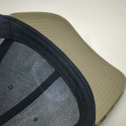 Richardson Trucker Hat Green Camo One Size Donnelley Sports Mesh Back Snapback