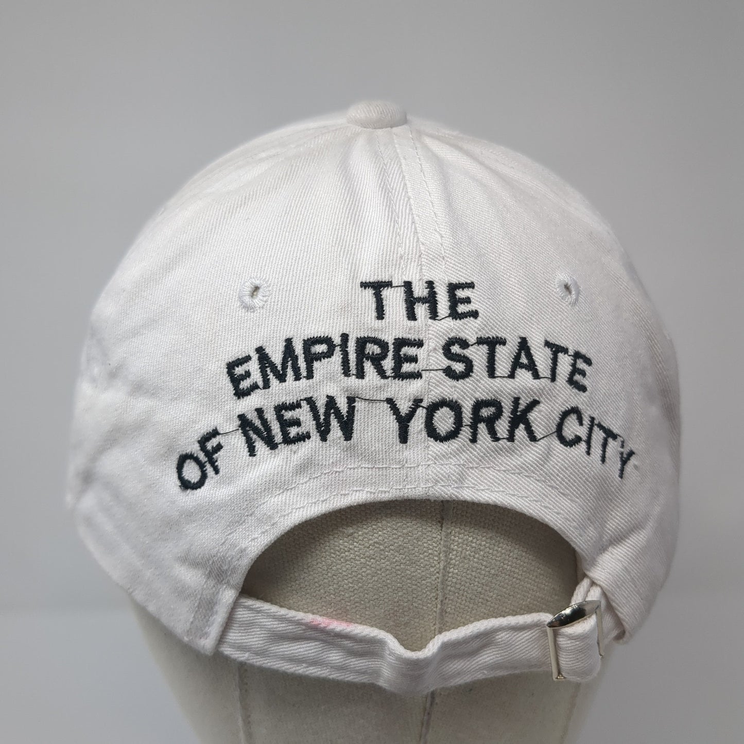 NYC Team Najor Slideback Hat White One Size Adjustable Embroidered Boyee