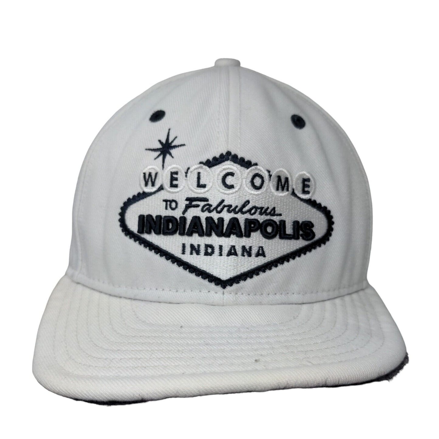 Welcome To Fabulous Indianapolis Indiana Snapback Hat White One Size New Era