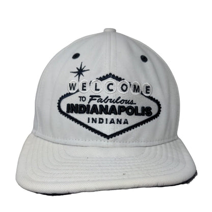 Welcome To Fabulous Indianapolis Indiana Snapback Hat White One Size New Era