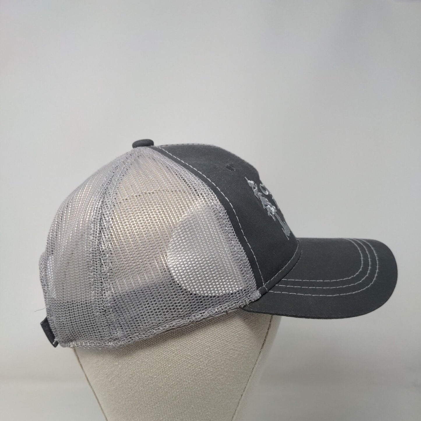 Cypress Depot Strapback Trucker Hat Gray One Size Adjustable Mesh Back