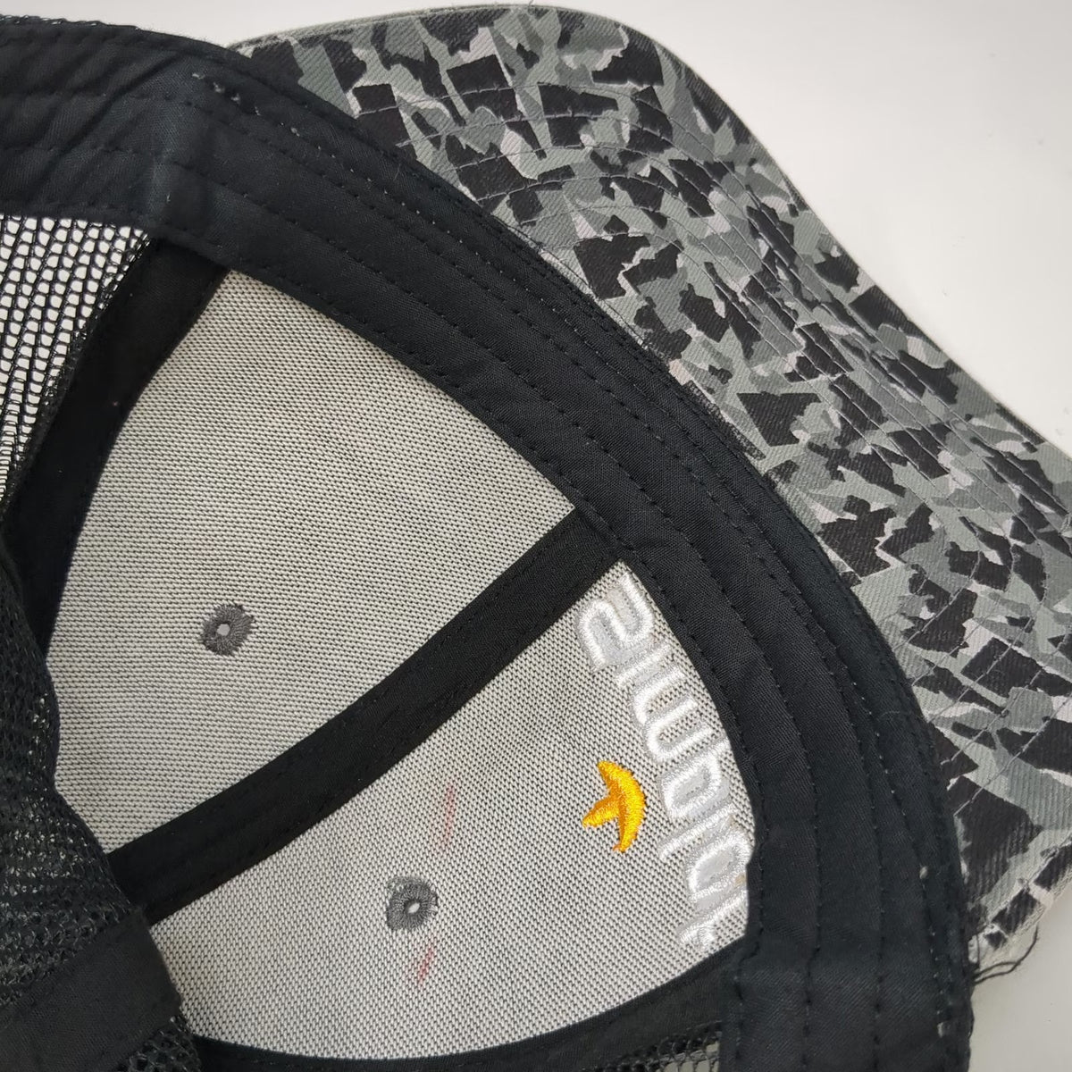 Promoshop Simplot Aviation Trucker Hat Gray One Size Camo Mesh Snapback
