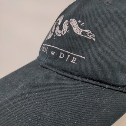 Join Or Die Strapback Hat Black OSFA Adjustable Embroidered 6 Panel Rothco