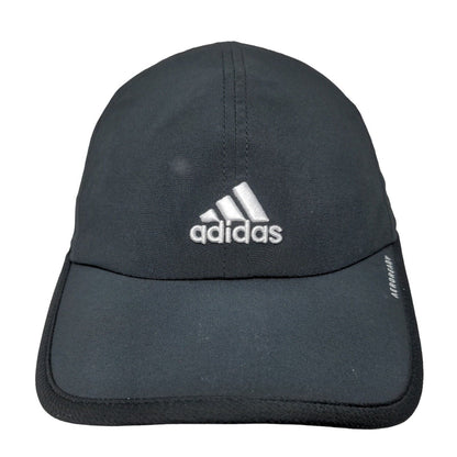 Adidas Aeroready Strapback Hat Black One Size Adjustable Embroidered 6 Panel